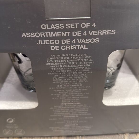 Disney Store Mickey Mouse Signature Glasses, Set of 4 brand new sealed - Picture 6 of 7